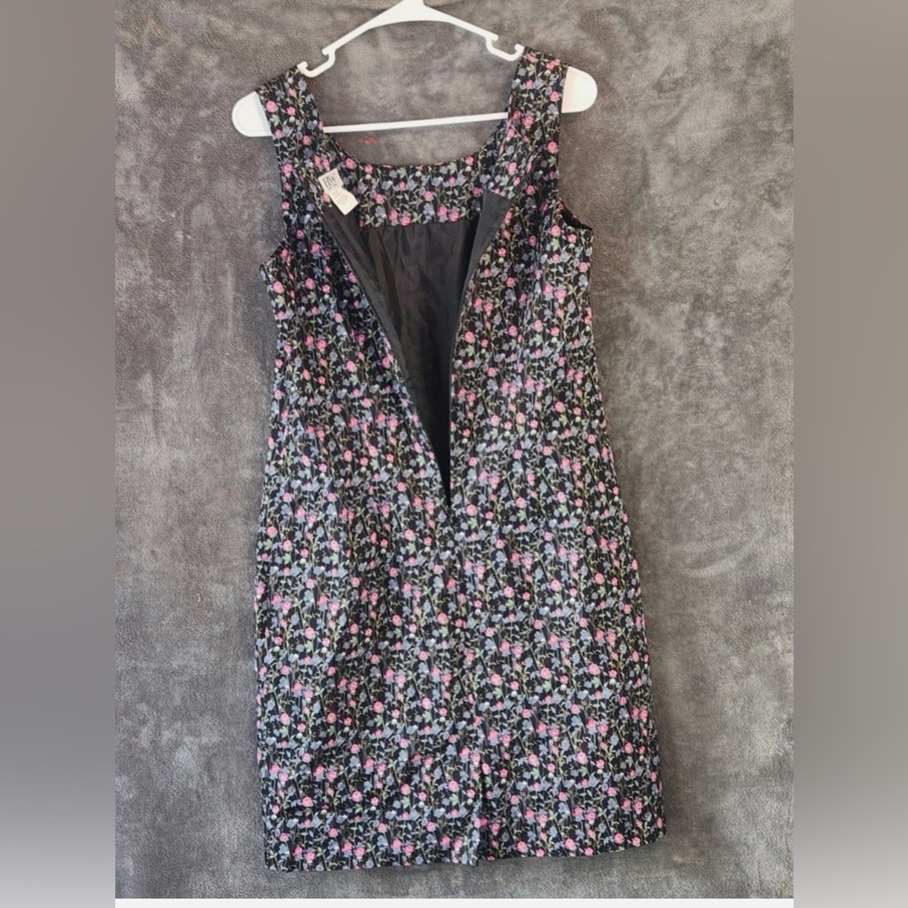 HW NEW YORK Floral Midi Dress - Pink and Black - Picture 3 of 9